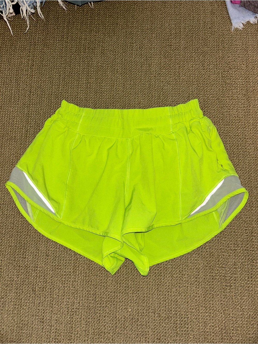 lululemon athletica Neon Yellow Running Shorts